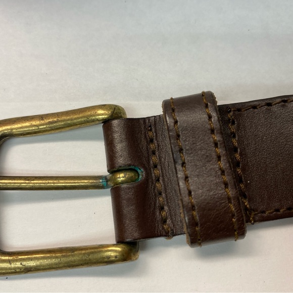 Braided Genuine Leather Belt, From Turkey, Brown, Brass Hardware,Unisex, Size 36 - Picture 6 of 8